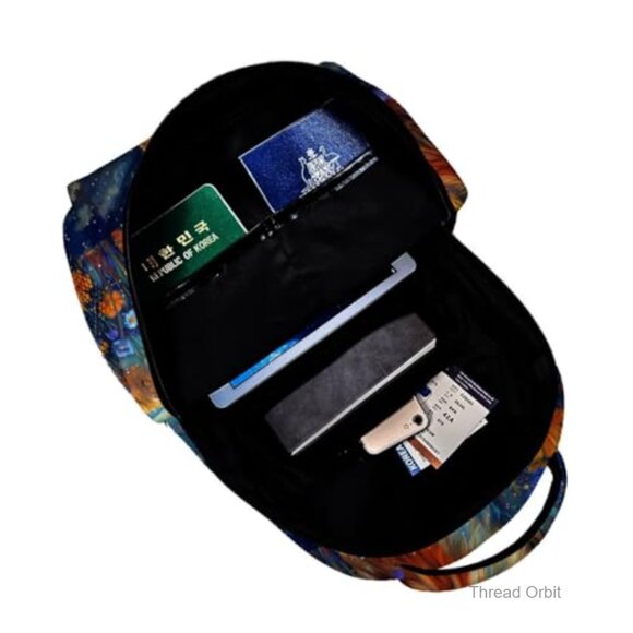 Polyester Laptop Backpack with Padded Straps, Spacious Compartments for Travel